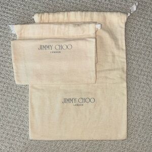Bundled Jimmy Choo Cream Dust Bags Set